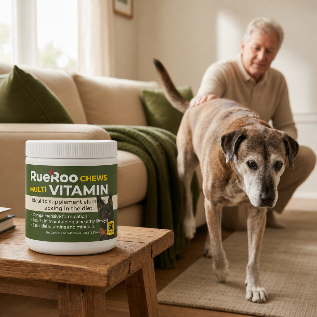 Daily multivitamin chews for dogs, senior wellness support