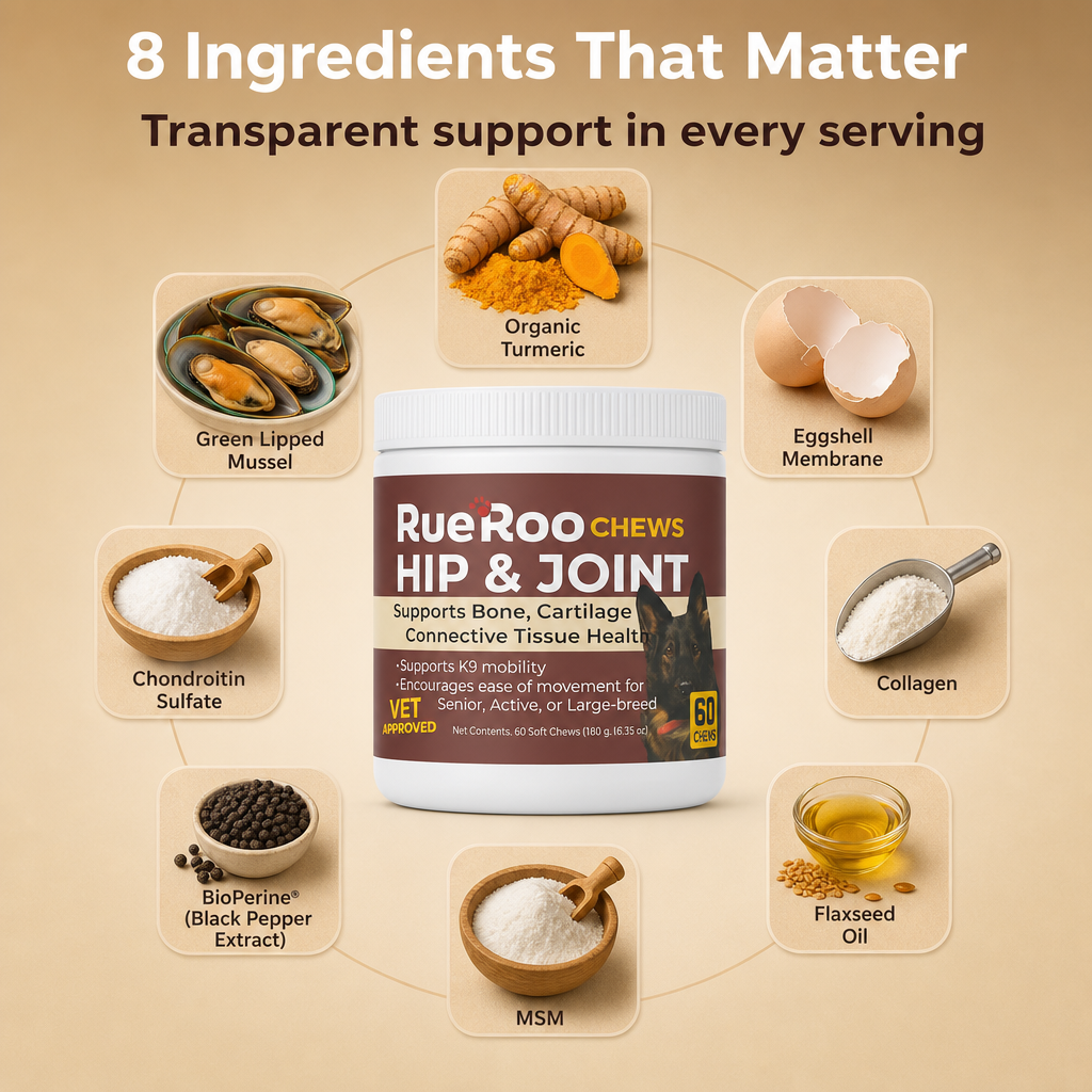 8 joint ingredients glucosamine MSM turmeric boswellia green-lipped mussel