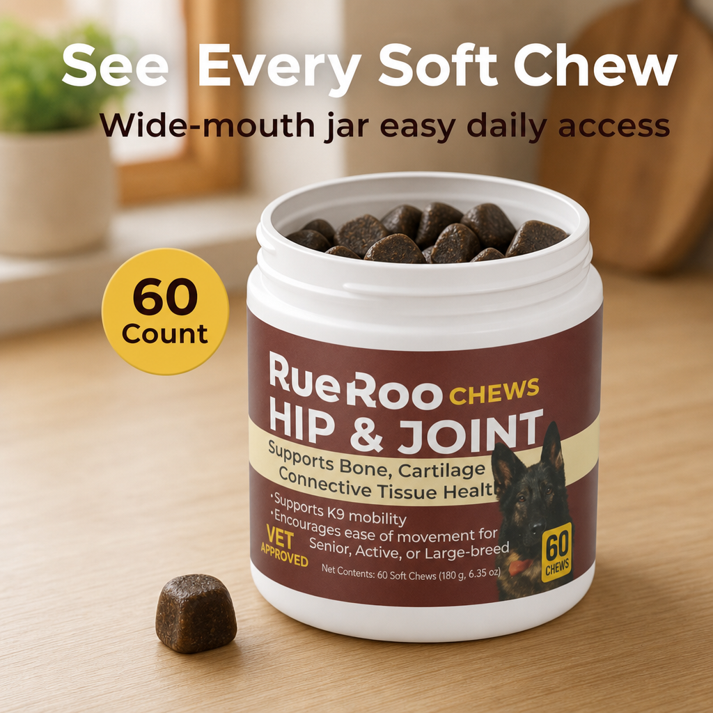 Wide-mouth jar, see every soft chew, easy daily access, 60 count