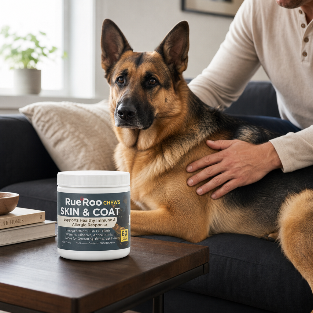 Skin and coat chews for large breed dogs, daily wellness support