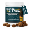 RueRoo Dog Allergy Support Chews, 60 count, vet approved immune supplement