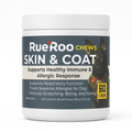 RueRoo Dog Skin & Coat Chews – 60 Count | Skin & Coat Support Supplement for Dogs | Daily Nutritional Care